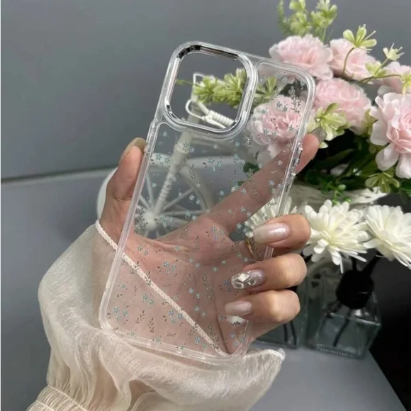 ⚠️Clearance iPhone 14/Pro/Pro Max Clear Floral Patterned Phone Case SAU - Picture 2 of 5